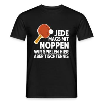 Tischtennis zweideutiger Spruch Noppen Schläger - Männer T-Shirt - Schwarz - Vorne - AI Model Male 178 light (178cm)