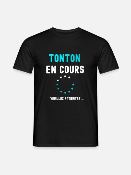 Tonton en cours - T-shirt homme - noir