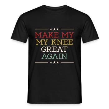 Make my Knee grat again - Knie Verletzung - Männer T-Shirt - Schwarz - Vorne - AI Model Male 178 light (178cm)