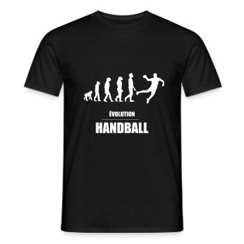 evolution handball - T-shirt homme - noir - Devant - AI Model Male 178 light (178cm)