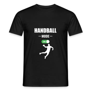 handball mode on - T-shirt homme - noir - Devant - AI Model Male 178 light (178cm)