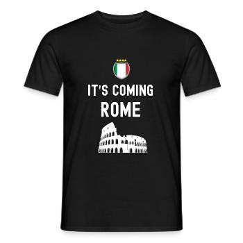 it's coming rome coloseum football europe - Men's T-Shirt - black - Front - AI Model Male 178 light (178cm)