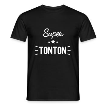 SUPER TONTON - T-shirt homme - noir - Devant - AI Model Male 178 light (178cm)