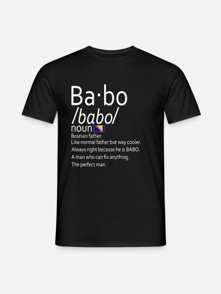 Babo Bosnian Dad Bosnia and Herzegovina - T-shirt herr - svart
