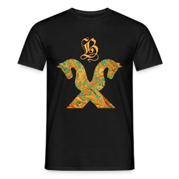 pferdegiebel e 95 b - Männer T-Shirt - Schwarz - Vorne - AI Model Male 178 light (178cm)