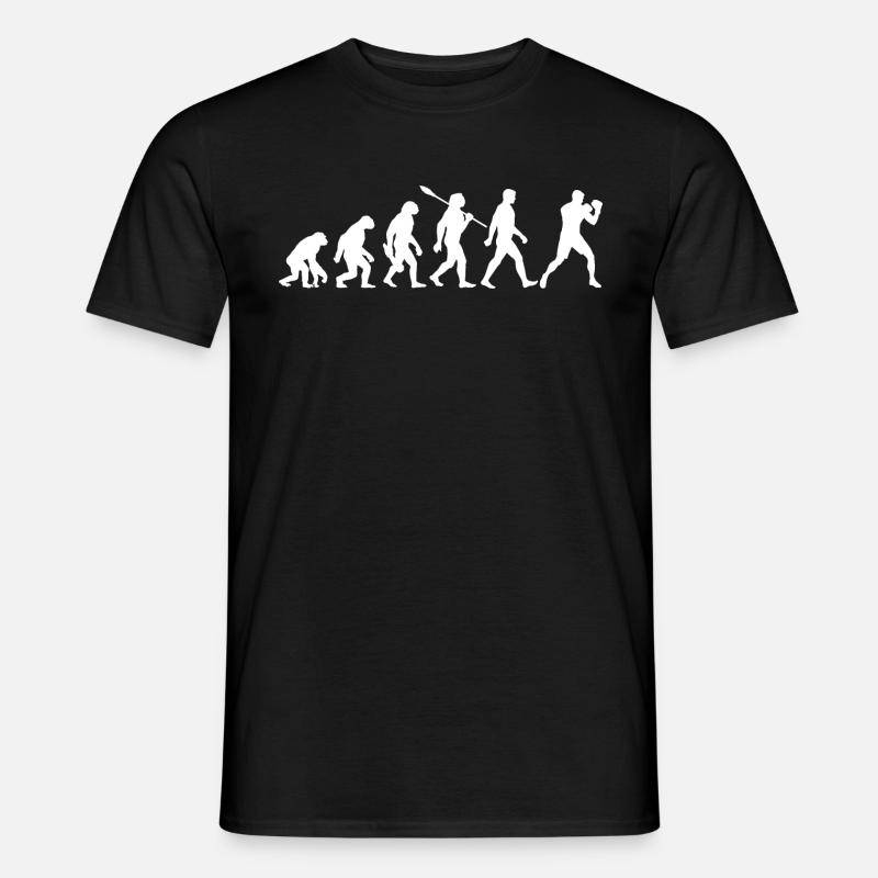 Evolution - Boxen, Kampfsport, Boxtraining - Männer T-Shirt - Schwarz