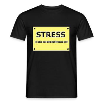 büro tshirt büro sprüche t-shirt fun shirt arbeit - Männer T-Shirt - Schwarz - Vorne - AI Model Male 178 light (178cm)