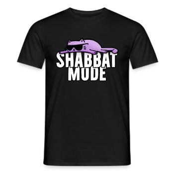 Shabbat Fashion - Loafers Cat - Men's T-Shirt - black - Front - AI Model Male 178 light (178cm)