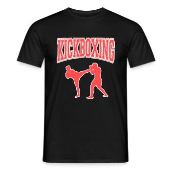 kickboxing kickboxer männer frauen kinder tshirt - Männer T-Shirt - Schwarz - Vorne - AI Model Male 178 light (178cm)