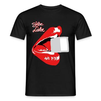 Suesse Liebe - Männer T-Shirt - Schwarz - Vorne - AI Model Male 178 light (178cm)