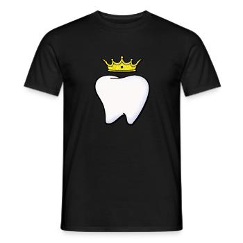 dental teeth dentist - Men's T-Shirt - black - Front - AI Model Male 178 light (178cm)