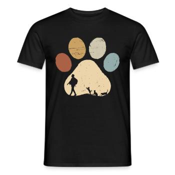 Ich Meine Follower Katze Katzenpfoten Vintage - Männer T-Shirt - Schwarz - Vorne - AI Model Male 178 light (178cm)