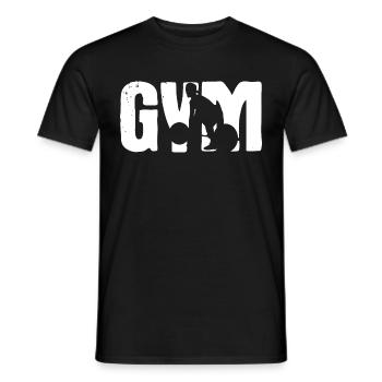 Gym Soulevé de terre Musculation Fitness Fitnessstudio - T-shirt homme - noir - Devant - AI Model Male 178 light (178cm)