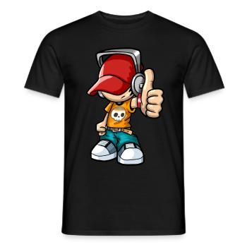 Skater Boy - Männer T-Shirt - Schwarz - Vorne - AI Model Male 178 light (178cm)