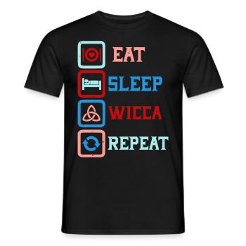 Wiccan Hexe Wicca Heidnisch Pagan - Männer T-Shirt - Schwarz - Vorne - AI Model Male 178 light (178cm)