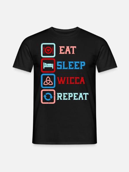 Wiccan Hexe Wicca Heidnisch Pagan - Männer T-Shirt - Schwarz