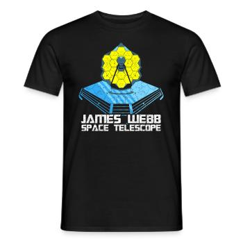 James Webb Weltraumteleskop (JWST) - Männer T-Shirt - Schwarz - Vorne - AI Model Male 178 light (178cm)