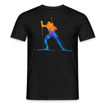 Biathlon Biathlète Cadeau - T-shirt homme - noir - Devant - AI Model Male 178 light (178cm)