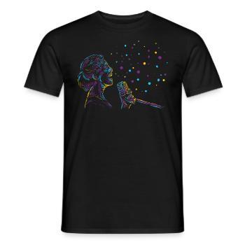 chanteur chanteur chant chorale cadeau - T-shirt homme - noir - Devant - AI Model Male 178 light (178cm)