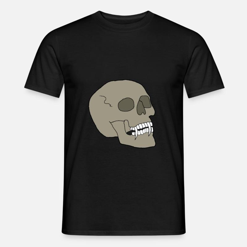 Totenkopf - Männer T-Shirt - Schwarz