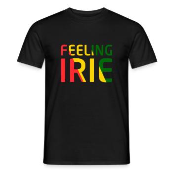 Feeling Irie Reggae Ganya Jamaïque Rasta Music - T-shirt homme - noir - Devant - AI Model Male 178 light (178cm)