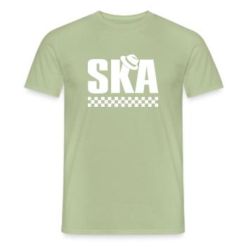 Ska Music Reggae Tea - Men's T-Shirt - sage - Front - AI Model Male 178 light (178cm)