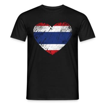 Thailand Flagge - Männer T-Shirt - Schwarz - Vorne - AI Model Male 178 light (178cm)
