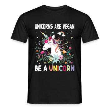 Licorne végétalienne végétalienne végétalienne - T-shirt homme - noir - Devant - AI Model Male 178 light (178cm)