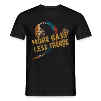 Großer Vintage Bassschlüssel - Männer T-Shirt - Schwarz - Vorne - AI Model Male 178 light (178cm)