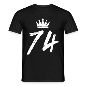 74 Couronne numérique - T-shirt homme - noir - Devant - AI Model Male 178 light (178cm)