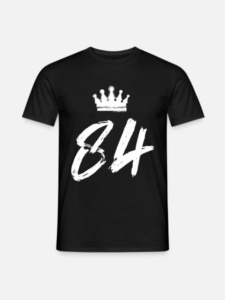 84 Zahl Krone - Männer T-Shirt - Schwarz