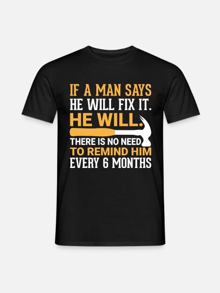 Lustiger Männer ehe spruch. selbstironie sarkasmus - Männer T-Shirt - Schwarz