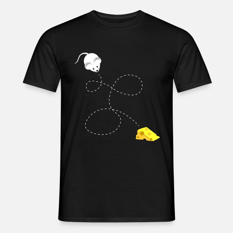 Mäuse Käse - Männer T-Shirt - Schwarz