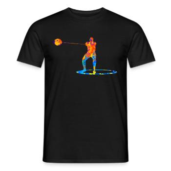 Hammer Throw Hammer Throw Athletics Sport - Men's T-Shirt - black - Front - AI Model Male 178 light (178cm)