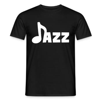 Jazz Musiknote Jazz Soul Blues Musik - Männer T-Shirt - Schwarz - Vorne - AI Model Male 178 light (178cm)