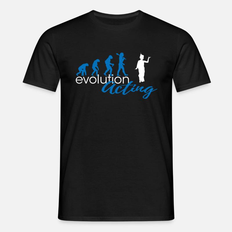 Acting Evolution - Männer T-Shirt - Schwarz