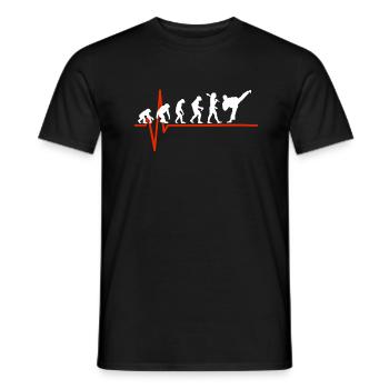 Taekwondo Heartbeat - EVOLUTION DU TAEKWONDO - T-shirt homme - noir - Devant - AI Model Male 178 light (178cm)