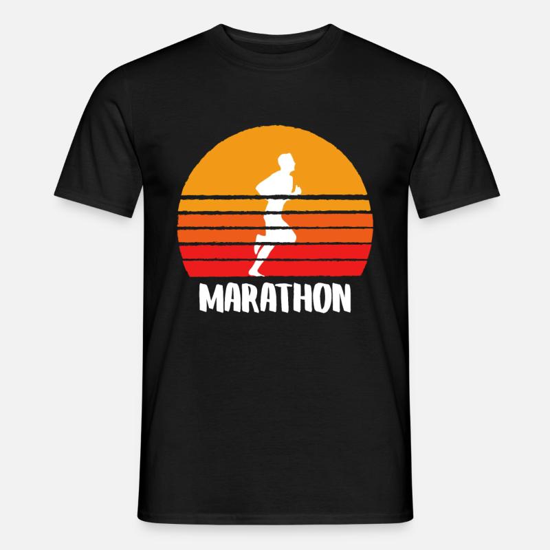 Marathon Sunset - Männer T-Shirt - Schwarz