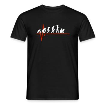 Reading Heartbeat - EVOLUTION OF READING - Men's T-Shirt - black - Front - AI Model Male 178 light (178cm)
