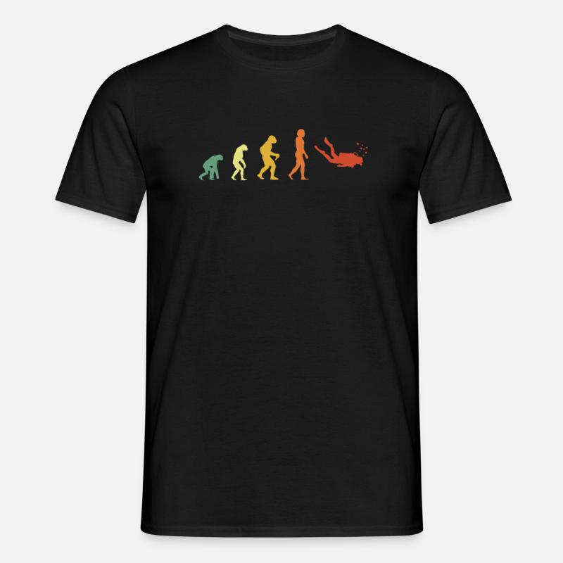 Distressed Diving Evolution - Männer T-Shirt - Schwarz