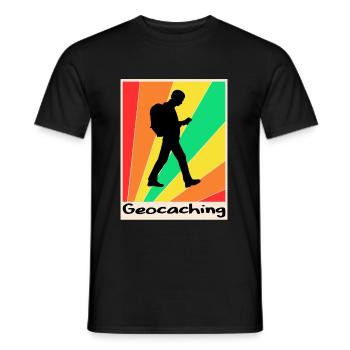 Geocaching poster Geocaching - Männer T-Shirt - Schwarz - Vorne - AI Model Male 178 light (178cm)