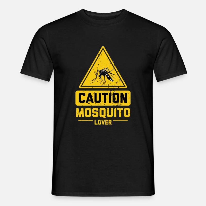 CAUTION Mosquito Lover - Männer T-Shirt - Schwarz