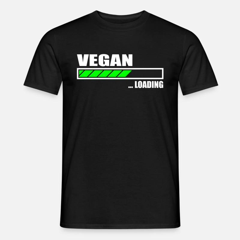 Vegan Loading Bar - Männer T-Shirt - Schwarz