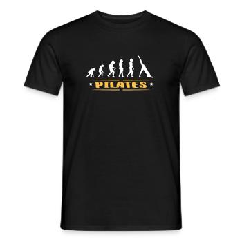 EVOLUTION PILATES - Men's T-Shirt - black - Front - AI Model Male 178 light (178cm)