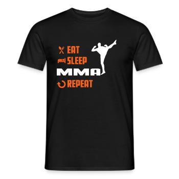 EAT SLEEP MMA - Mma Tshirt - T-shirt homme - noir - Devant - AI Model Male 178 light (178cm)