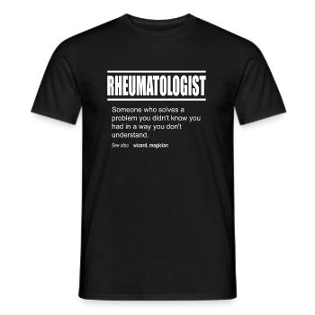 Funny Description Tee Rheumatologist Edition - T-shirt homme - noir - Devant - AI Model Male 178 light (178cm)