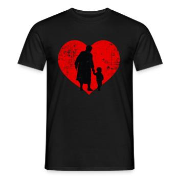 I love Grandmothers - Men's T-Shirt - black - Front - AI Model Male 178 light (178cm)