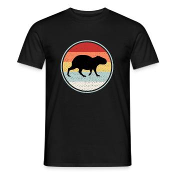 Capybara - Men's T-Shirt - black - Front - AI Model Male 178 light (178cm)