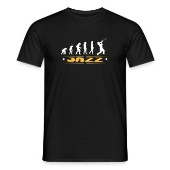 EVOLUTION JAZZ - Männer T-Shirt - Schwarz - Vorne - AI Model Male 178 light (178cm)
