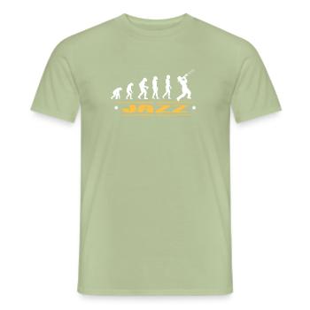 EVOLUTION JAZZ - T-shirt homme - vert sauge - Devant - AI Model Male 178 light (178cm)